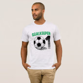 Goalkeep.Soccer Ash Grey "GOALKEEPER" T-shirt (Devant entier)