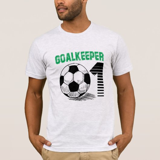 Goalkeep.Soccer Ash Grey "GOALKEEPER" T-shirt (Devant)