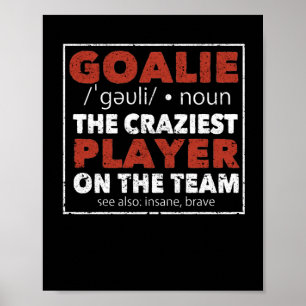 Goalkeeper grappige hockeyspeler goalkeeper poster