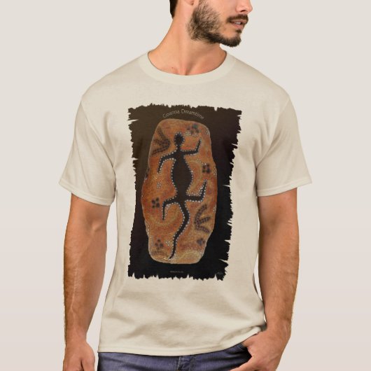 GOANNA DREAMTIME Australisch Aboriginal Art T-shir T-shirt (Voorkant)