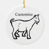 Goat Animal Thunder_Cove Keramisch Ornament (Achterkant)