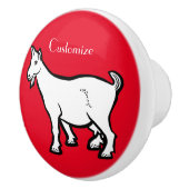 Goat Animal Thunder_Cove Keramische Knop (Rechts)