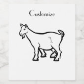 Goat Animal Thunder_Cove Wijn Etiket (Enkel label)