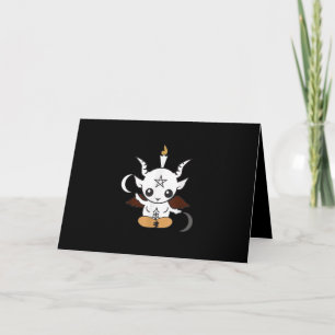 Goat Baphomet Halloween Gift Feestdagen Kaart
