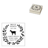 Goat Berry Laurel Editable Business II Rubberstempel (Gestempeld)