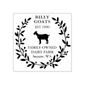 Goat Berry Laurel Editable Business II Rubberstempel (Afrduk)