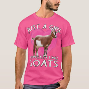 Goat Boerderij boer gewoon een meisje dat echt hou T-shirt
