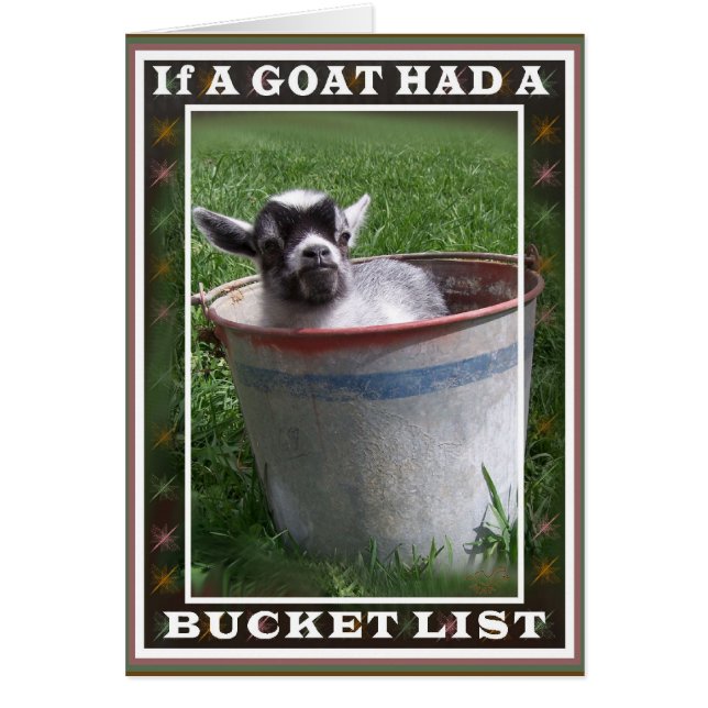 Goat Bucket List Card (Voorkant)