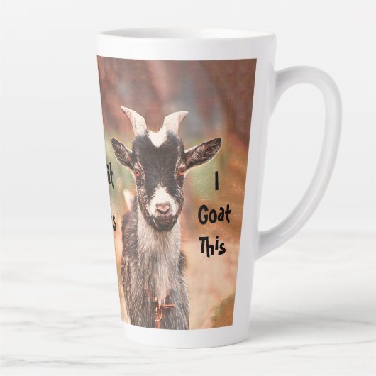 Goat Cute Funny, ik ga hier naartoe Latte Mok (Rechts)