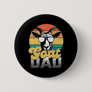 Goat Dad Beste Geit Daddy Retro Funny Fathe Ronde Button 5,7 Cm