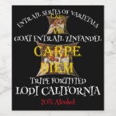 Goat Entrails Zinfandel uit de Californische stam Wijn Etiket (Enkel label)