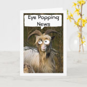 GOAT EYE POPPING NIEUWS DAT "U" ZIJN DRAAIEN "50" KAART (Gele Bloem)