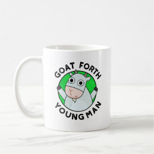 Goat Forth Young Man Funny Animal Pun Koffiemok