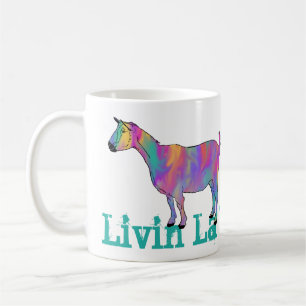 Goat Funny Slogan Livin La Vida Goata Funky Artsy Koffiemok
