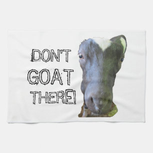 Goat: "GA ER NIET!" keukenhanddoek