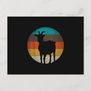 Goat Gift Vintage Retro Funny Dairy Farmer Animal Aankondigingskaart