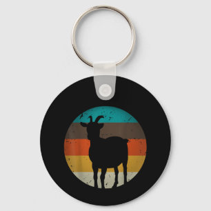 Goat Gift Vintage Retro Funny Dairy Farmer Animal Sleutelhanger