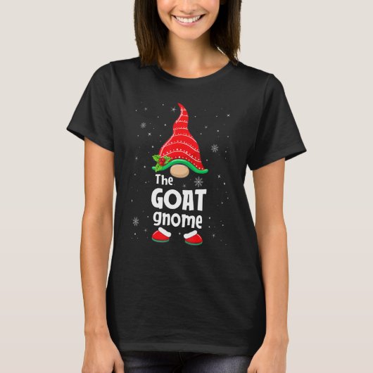 Goat Gnome Matching Family Group Christmas Party P T-shirt (Voorkant)