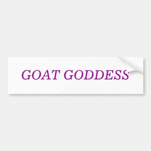 GOAT GODDESS BUMPERSTICKER (Voorkant)