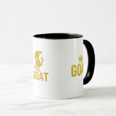 GOAT Gold Crown Mug – Black & Gold (Devant droit)