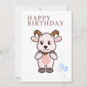 Goat, Grappige Verjaardag Kaart (Voorkant)