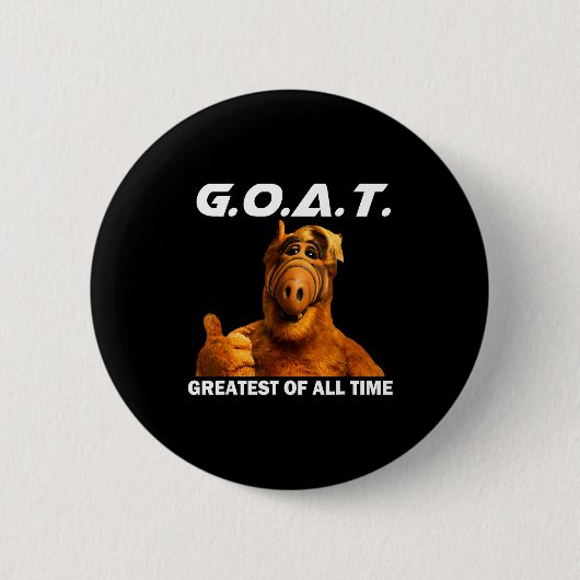 Goat Greatest Of All Time Funny Meme Ronde Button 5,7 Cm (Voorkant)