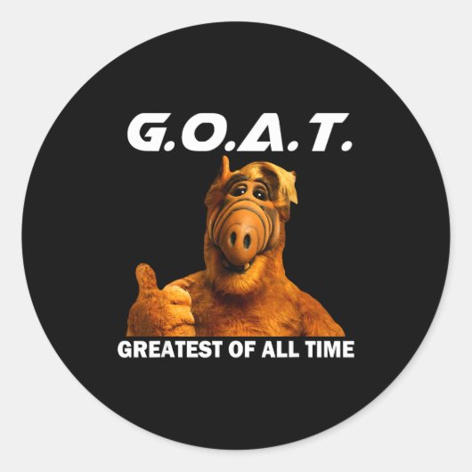 Goat Greatest Of All Time Funny Meme  Ronde Sticker (Voorkant)