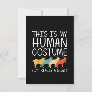 Goat Halloween Human Costume Bedankkaart