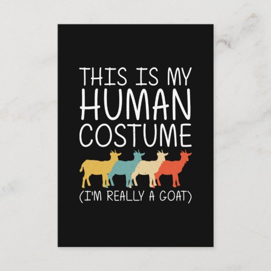 Goat Halloween Human Costume Informatiekaartje (Voorkant)