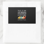 Goat Halloween Human Costume Rechthoekige Sticker (Tas)