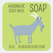 GOAT Handmade Gift Soaps Lotion Snoep CUSTOM Vierkante Sticker (Voorkant)