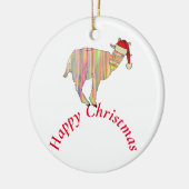 Goat Happy Kerstmis Keramisch Ornament (Links)