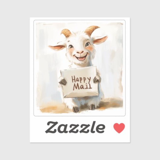 Goat, Happy Mail, Sticker (Vel)