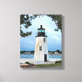 Goat Island Lighthouse, Rhode Island Canvas Afdruk (Voorkant)