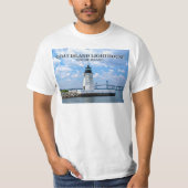 Goat Island Lighthouse, Rhode Island T-Shirt (Voorkant)