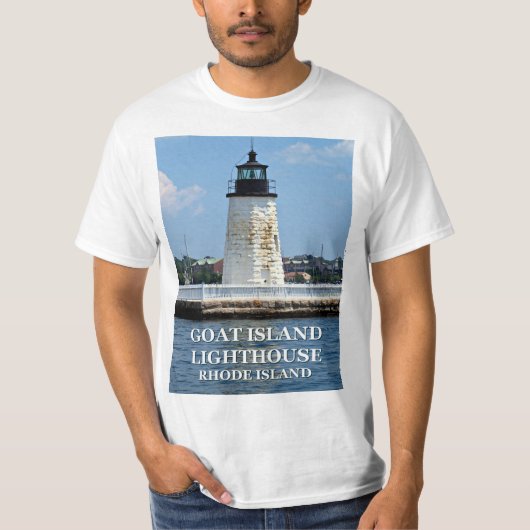 Goat Island Lighthouse, Rhode Island T-Shirt (Voorkant)