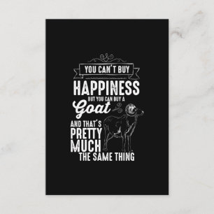 Goat Lover je mag geluk niet kopen Informatiekaartje