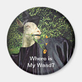 Goat Magnet van de Tovenaar van Halloween Magneet (Voorkant)