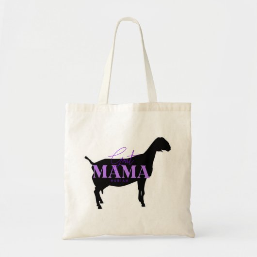 "Goat Mama" Nubian — Paars Tote Bag (Voorkant)