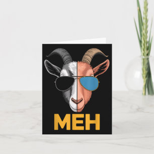 Goat Meh Funny Goat Lover Farmer Gift Kaart