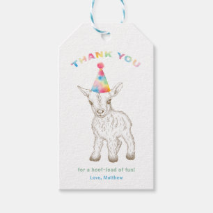 Goat Petting Zoo Verjaardag Bedankt Gift Label Cadeaulabel
