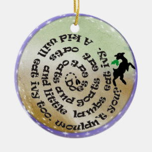 GOAT POEM SONG CHRISTMAS ORNAMENT
