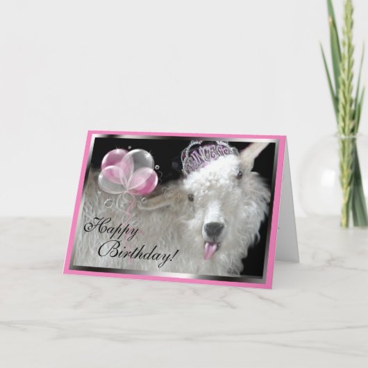 Goat Prinses Happy Birthday Card Kaart (Voorkant)