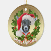 GOAT Pygmy Enfant Père Noël Ornement de Noël (Gauche)