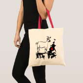 Goat rocks Vietnamese Chinees Jaar Zodiac Canvas t Tote Bag (Voorkant (product))