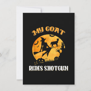 Goat Shotgun Scary Halloween Kaart