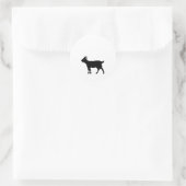Goat Silhouette Ronde Sticker (Tas)