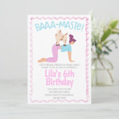 Goat Yoga Birthday Invitation Kaart (Staand voorkant)