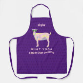 Goat Yoga Pastels grappiger dan koken Schort (Voorkant)