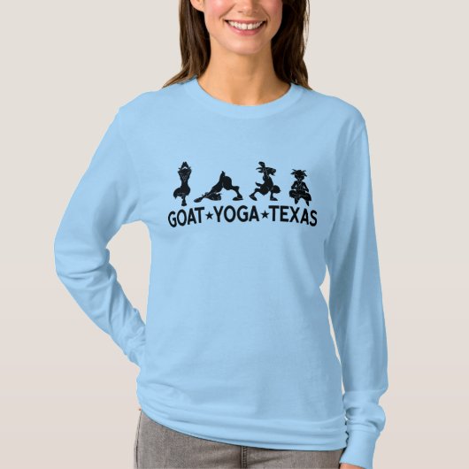 Goat Yoga Texas Women's Long Sleeve T-Shirt (Voorkant)